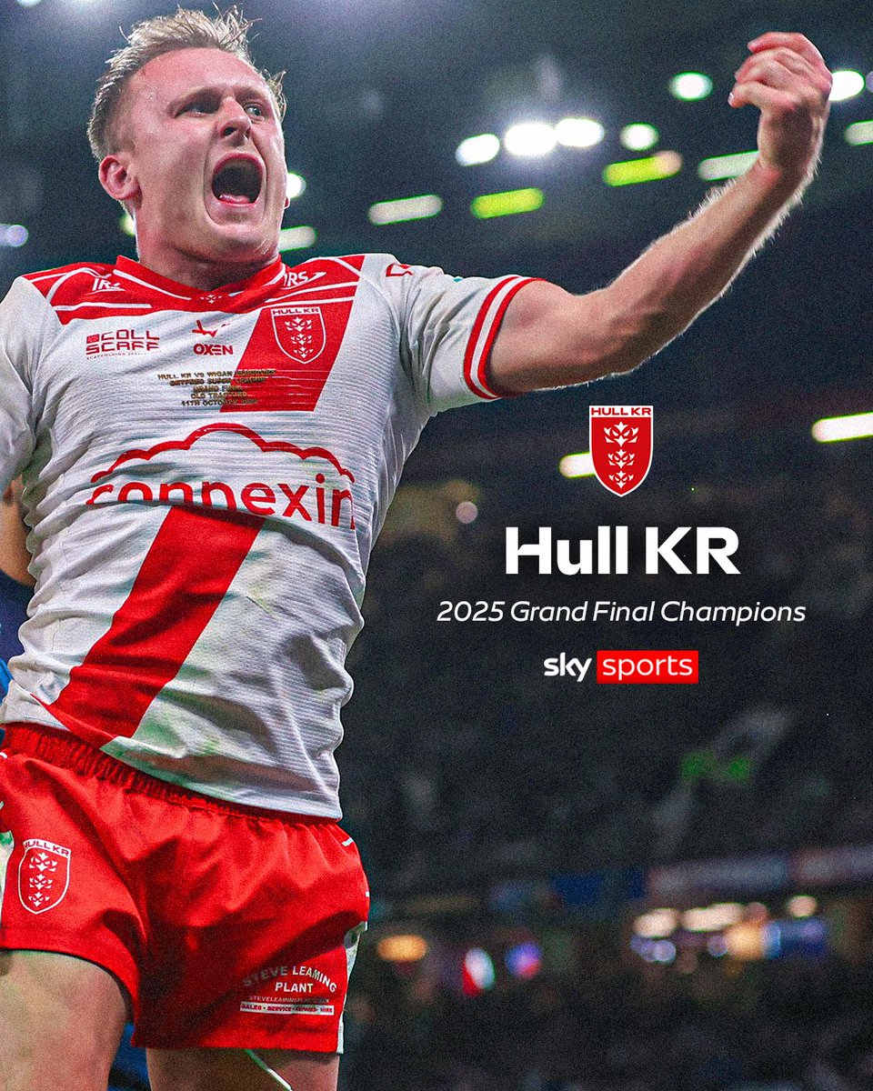 Treble: secured ☑️

Hull KR are the 2025 Super League Grand Final Champions! 🚨