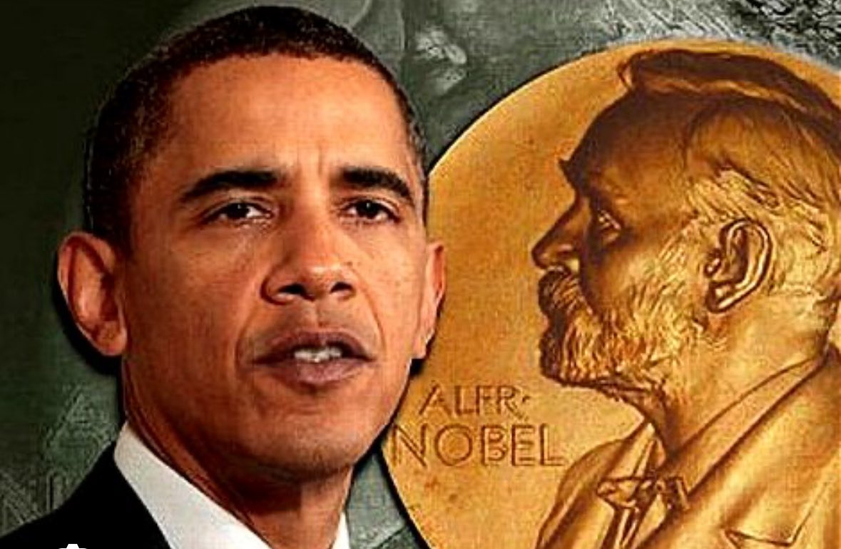 <a href="/bluhue123/">A</a> Yes  this is Barak Hussein Obama and he won the Nobel peace prize in 2009. There were no headlines or news items showing him trolling for the award. He just did good work and got recognized for it. Sorry Donald, maybe next time..