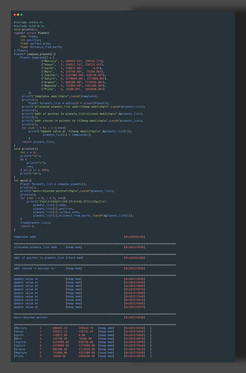 SamProgramiz's tweet image. I should probably use gdb, but I don&apos;t know how to use gdb yet! So I visualised it with printf for now