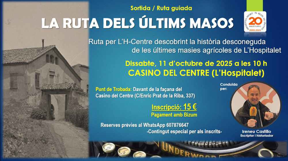 Una gran matinal passejant per #LHospitalet per a conèixer tots els ets i uts de les poques masies agrícoles que encara existeixen a la nostra ciutat. Una experiència que ensenya que hi ha molt d'interès per conèixer aquest #PatrimoniLH tant nostrat i desconegut. Moltes gràcies!