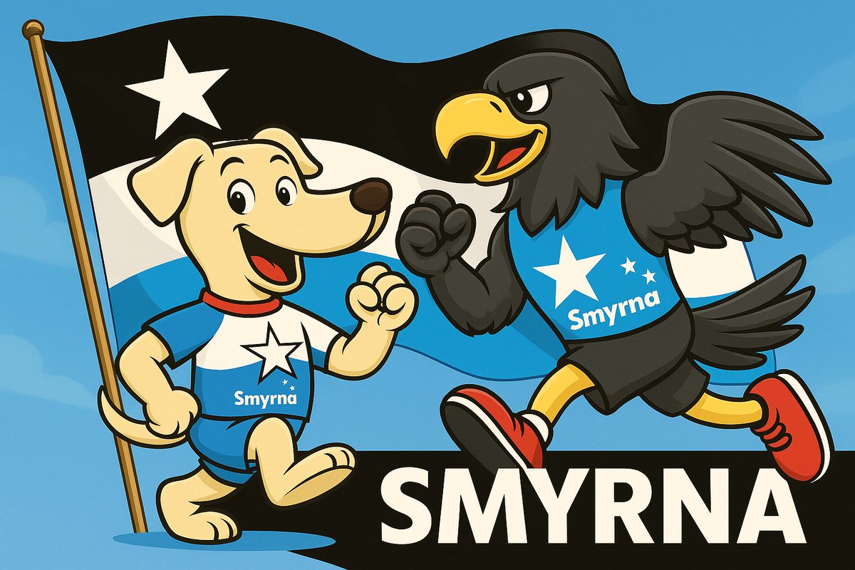 La República de Smyrna presenta oficialmente a sus mascotas nacionales: Curam y Victoria.

Curam 🐶, el sabueso del escudo, simboliza la lealtad, la disciplina y el esfuerzo constante del pueblo smyrniano.
Victoria 🦅, el águila negra, representa la gloria, la vigilancia y la