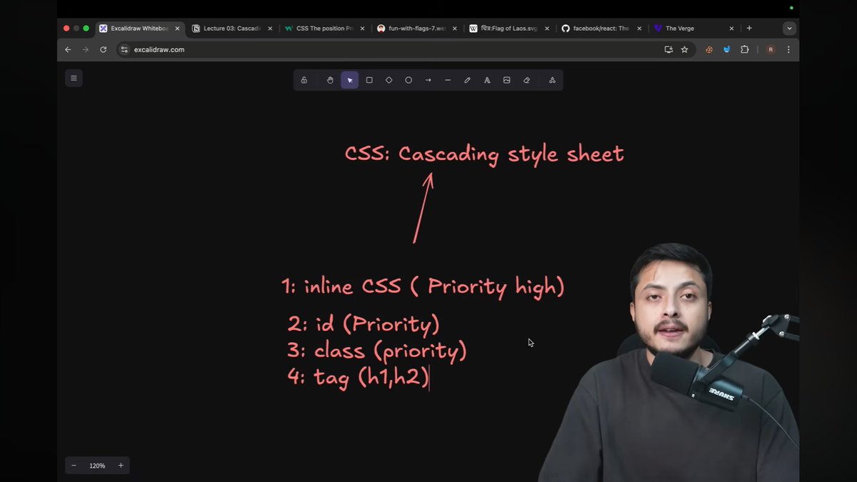 sohamm_shinde's tweet image. Day 9 #CSS: Never guess why a style isn't working
 Specificity Hierarchy:
!important (Override)
Inline ()
#ID (Unique)
.class (Reusable)
p (General)
Layout Tip: Use position: relative; on the parent a position: absolute; child. 
#CSSLayout #CodingTips #CoderArmy