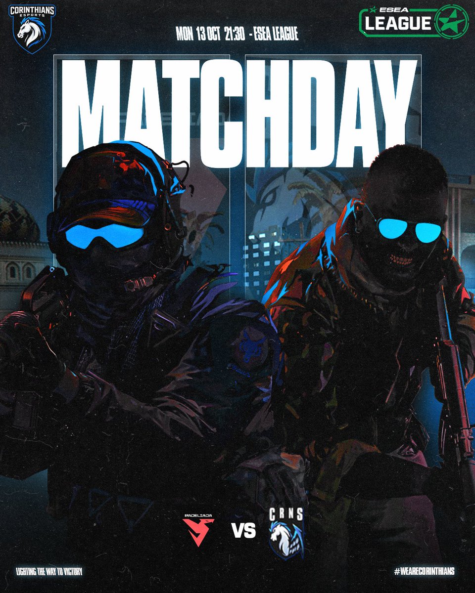 CorinthiansClan's tweet image. 👉 Matchday for ESEA League Entry Round 3

🗓️ Δευτέρα 13 Οκτωβρίου 21:30

👉 Πάμε Hype, Πάμε για την ΝΙΚΗ!

🎦 Το Παιχνίδι θα γίνει Live στο Twitch της ομάδας (link in bio), 

CRNS - Corinthians Clan 
LIighting the way to victory 

 #cs2eSport #WeAreCorinthias #crnshype  #esea