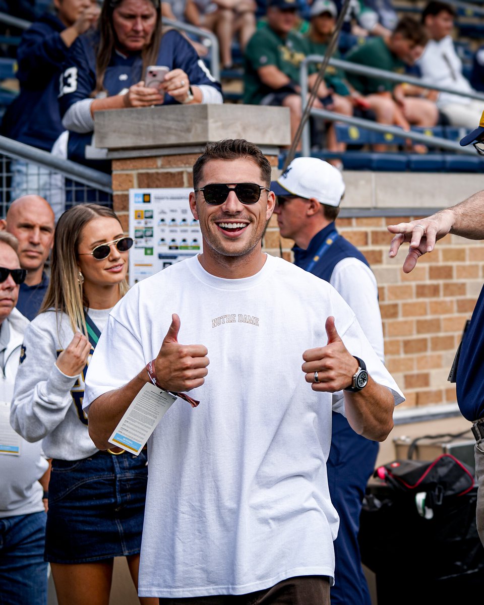 Former Notre Dame QB Ian Book is in the building.