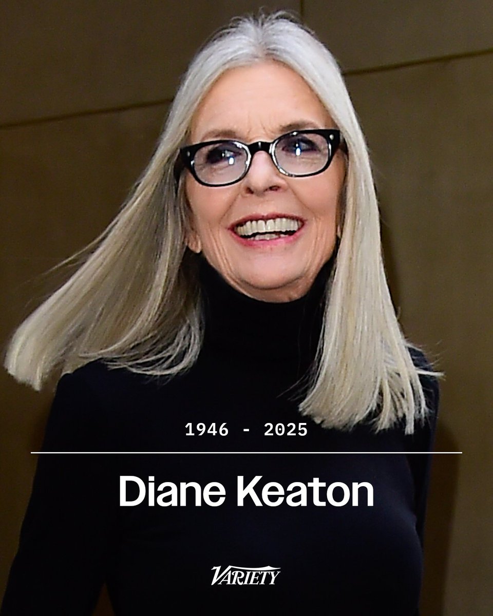 Variety's tweet image. Diane Keaton, whose long, versatile career was indelibly highlighted by her Academy Award-winning performance as Woody Allen’s titular love interest in the actor-writer-director’s 1977 romantic comedy “Annie Hall,” has died. She was 79.

variety.com/2025/more/news…