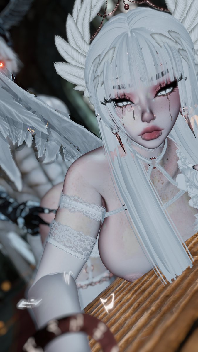 I know I am a day late so expect double post today! 
.⋆♱˚₊‧꒰ა ☆ ໒꒱ ‧₊˚.⋆♱
| Day 10: Angel ˚ʚ♡ɞ˚
📷Check out the rest here: fansly.com/Jujubun/posts #Jujubuntober #lewdvrc #nsfwtwt #nsfw