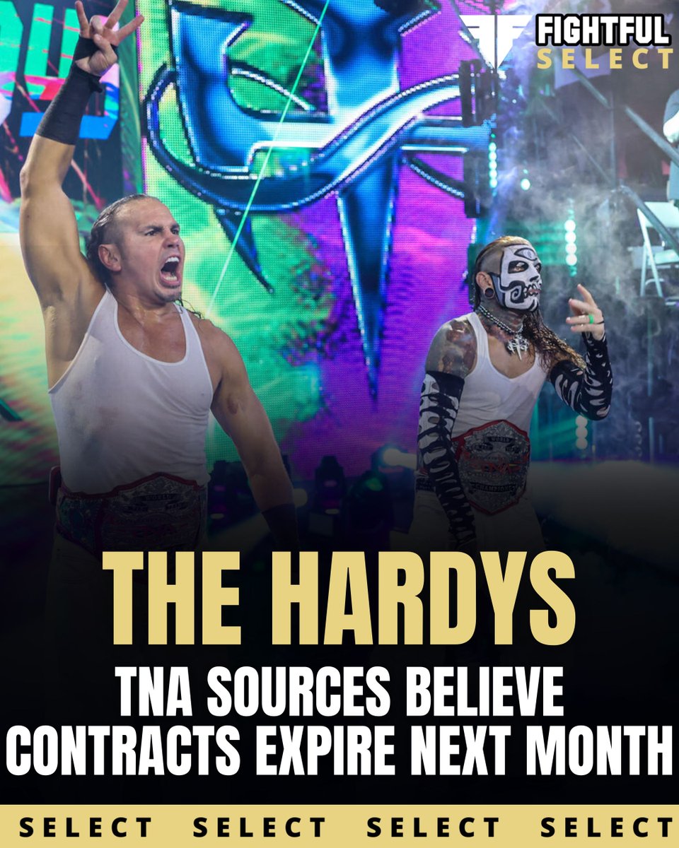 Fightful's tweet image. TNA sources tell @FightfulSelect that The Hardys' deals expire next month, unless an extension was quietly reached.
TNA does hope to retain them.