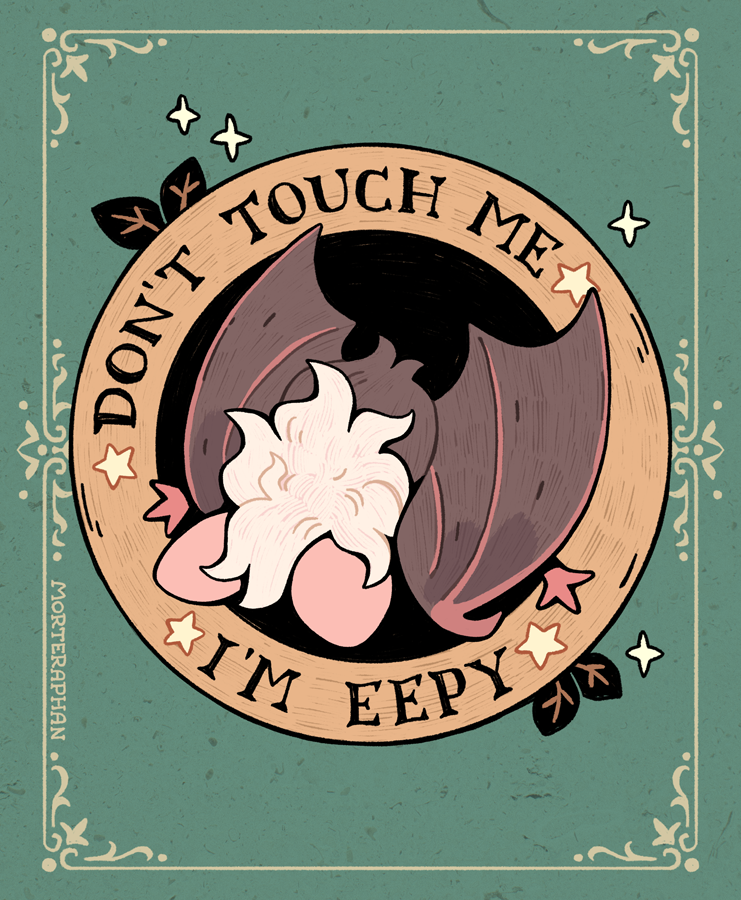 morteraphan's tweet image. It&apos;s a spooky month, so it&apos;s time to treat yourself with something cute! How about some bat prints? 🦇🍷
[links below!]