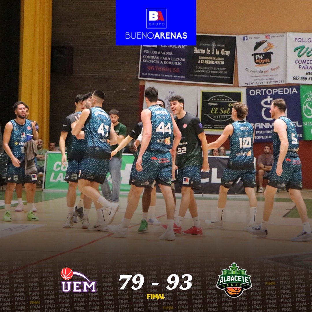AlbaceteBasket's tweet photo. ✅ 79-93
💚 ¡Volvemos con una victoria!

#QueComienceElJuego
#RuidoParqueRuido https://t.co/5CcQRRxgNv