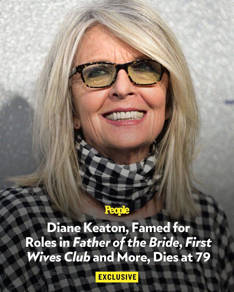 people's tweet image. Diane Keaton has died. She was 79. PEOPLE can confirm the legendary actress died in California.

Details: bit.ly/3WwIiH1 | 📷: WireImage