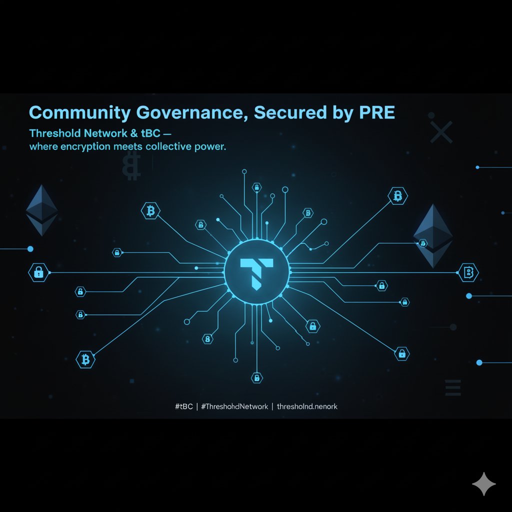 maimunaweb3's tweet image. There’s something powerful about communities that govern themselves  no central authority, no gatekeeper, just collective trust built on code and shared purpose.

That’s the story of Threshold Network  where Proxy Re-Encryption (PRE) becomes the tool, and community governance…