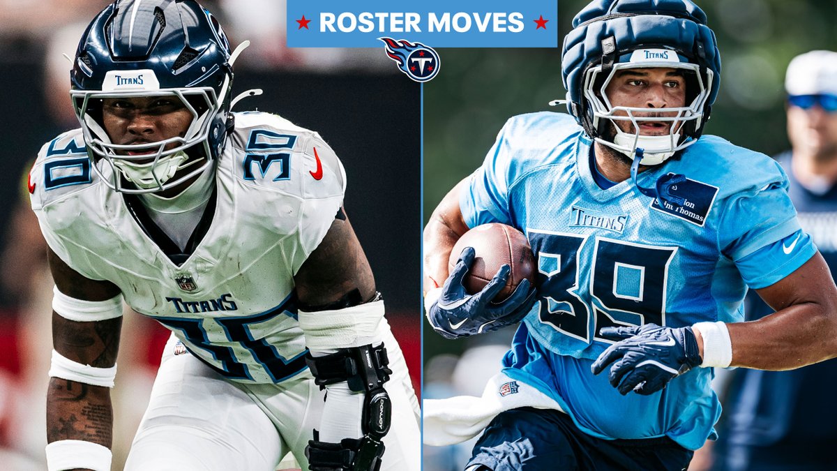 jwyattsports's tweet image. The @Titans have promoted TE Thomas Odukoya and DB Kendell Brooks to the team&apos;s 53-man roster.

The @Titans have waived OL John Ojukwu.

READ bit.ly/4mWtEUf