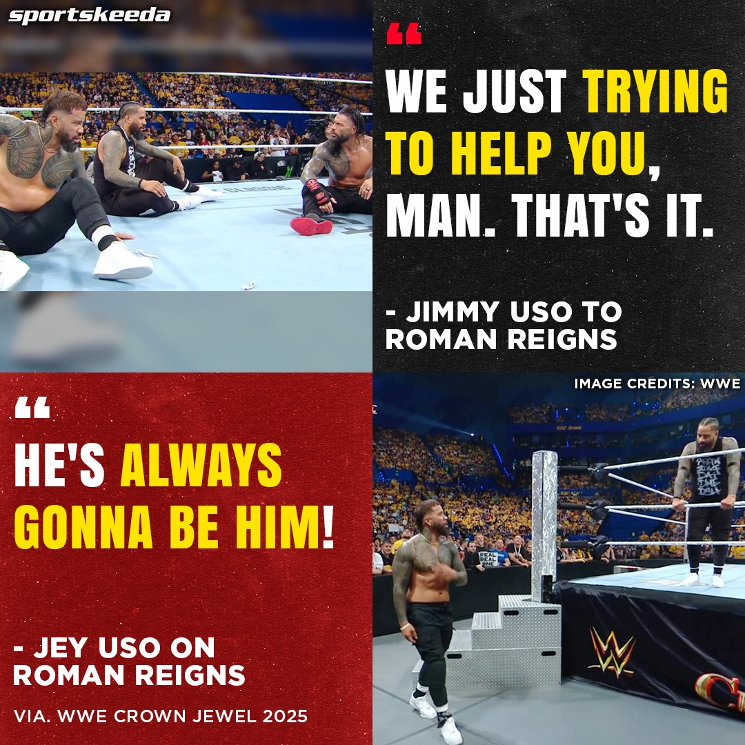 SKWrestling_'s tweet image. The Usos and Roman Reigns seem to be having trouble with their communication. 👀
@WWEUsos @WWERomanReigns 

Read more 👉 sk.news/DVakG7