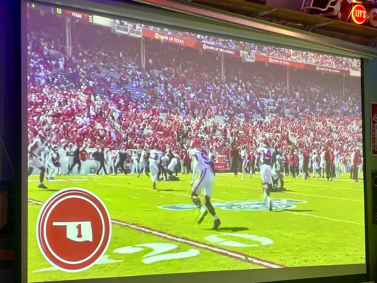Watching the team warmup on “In the Booth” on the ESPN App.  My garage is game day ready.  Let’s do this!  Boomer Sooner!!!