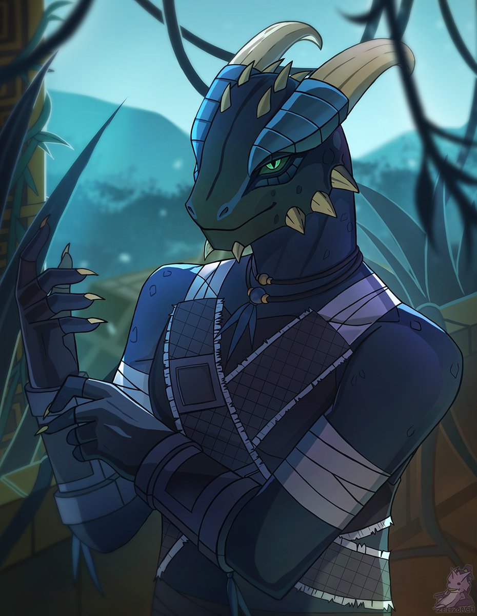 Comm piece done for @ Evroxts.

Been a while since I last drew an argonian.