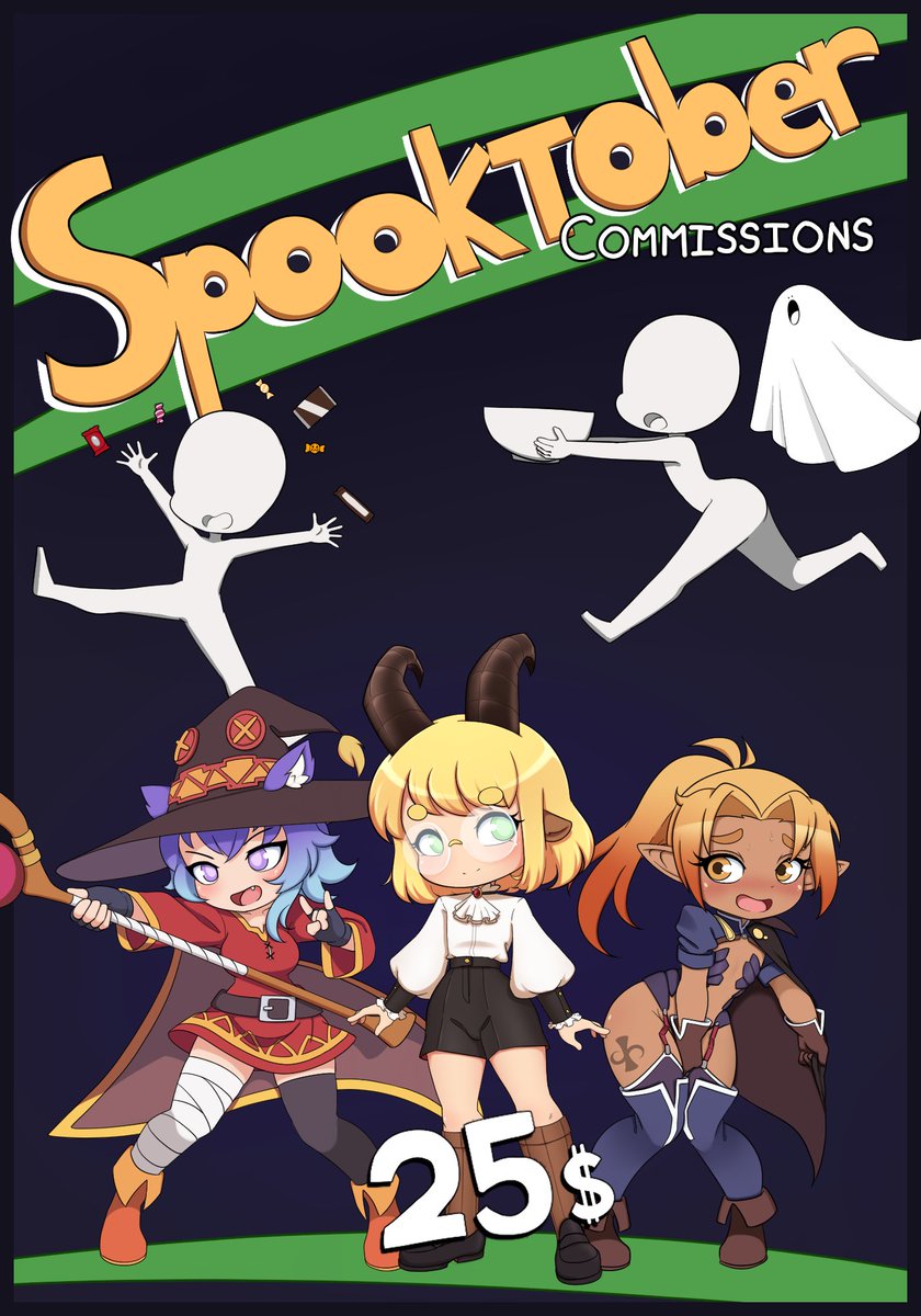 DoremianC's tweet image. Spooktober Bean Commischions open!

All things spooky go.
Costumes, tick or treating, getting spooked solid.

For questions or inquiries DM, E-mail or Discord:

📧- Doremiancleff@gmail.com
🎮 - DoremianCleff (old: doremiancleff#1411)