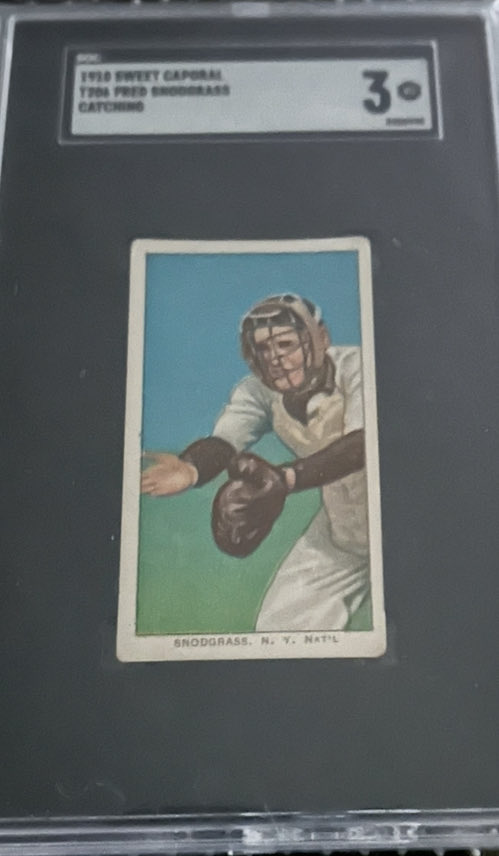 AaronHohl's tweet image. Is there anything better than the T206 set?  This is my only one, but I could look at cards from this set for days on end.  #TheHobby