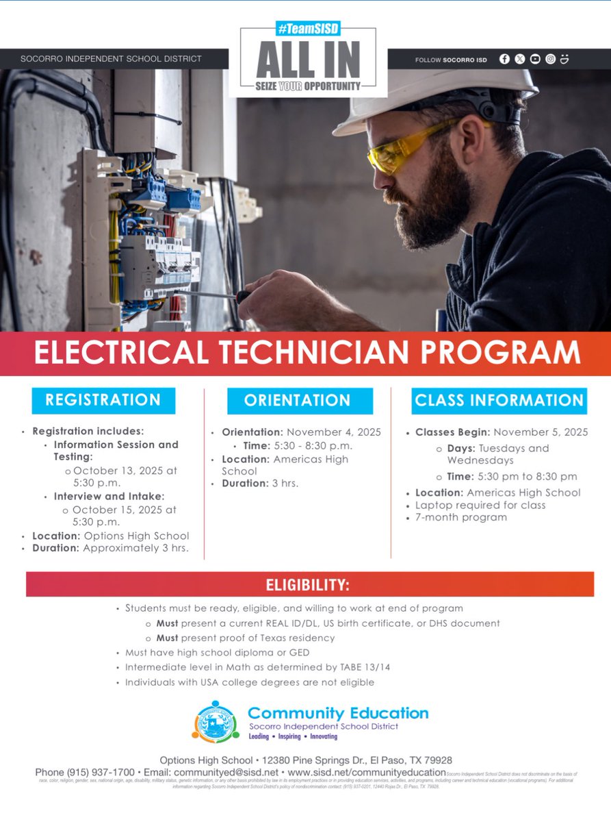 Check out our latest course this Fall at #SISD at Community Education. 🤩