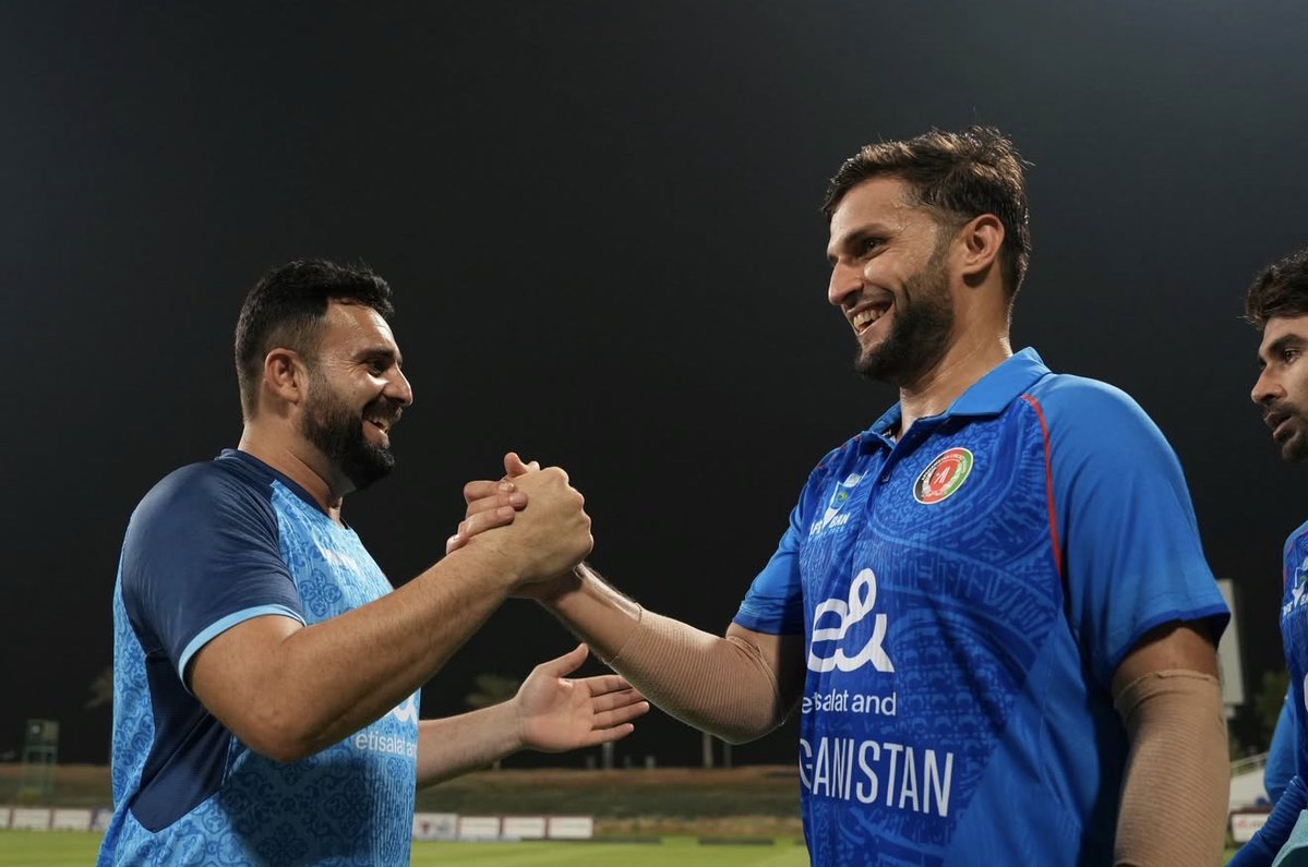 AzmatOmarzay's tweet image. Tough game today on a tricky pitch, but proud of how the boys held their nerve to defend a small total. Glad to contribute with the ball when the team needed it most. 

Well played @IZadran18 &amp;amp; @rashidkhan_19.