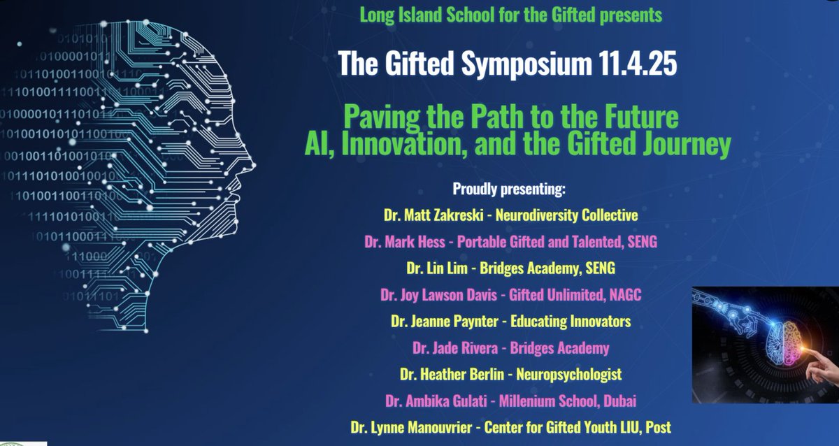 Parents, Educators, Alumni &amp; Friends!
Save the date!
The Annual Gifted Symposium created by Dr. Aziz, host of:
The Gifted PLaCe Podcast.
Register: mterrence@lisg.org
Pay by Zelle: events@lisg.org or send a check attn: Symposium
$30 in advance $40 at the door.