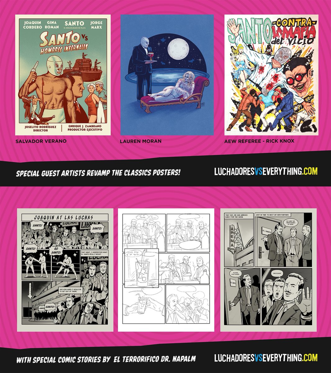 maskedrepublic's tweet image. Check out some of the incredible sneak preview work-in-progress pages from Masked Republic &amp;amp; @vivianagbg &amp;amp; @PermanenciaVolu and Rockets Are Red’s upcoming book @luchadoresvs coming to KS soon!  Over 300 pages of stories of the history and inside look of the lucha libre film genre…