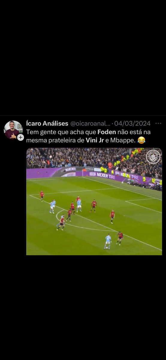MiraBalbin's tweet photo. @borbanrj @oicaroanalises O histórico de fala do cara! Comparando o fodem com Mbappe 🤣🤣🤣 https://t.co/kMj8GhZbTh