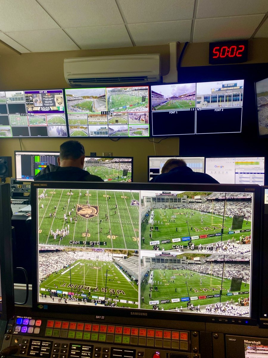 LinacreMedia's tweet photo. Two-straight Ws for #ArmyβΌοΈ
Season 6οΈβ£ π for us at #WestPoint β the #ArmyFootball control room is fired and ready for the #AmericanConf Champs. π
#GoArmy #ArmyNavy #CICTrophy #CollegeFootball #LinacreMediaOnTV ππ₯ππ½ππΊπΈ https://t.co/VnKZC8BBoG
