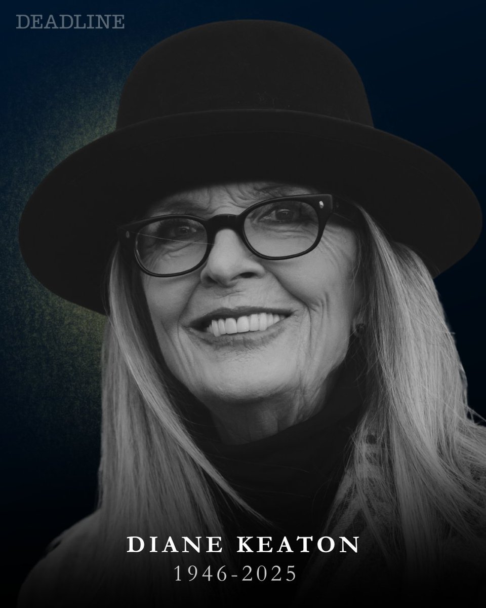 DEADLINE's tweet image. Diane Keaton, the beloved actress known for roles in 'Annie Hall' and 'The Godfather', has died. She was 79. Read More: tinyurl.com/25aba495