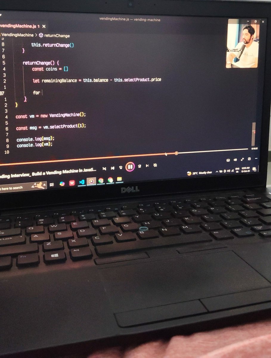 DeepeshdotAI's tweet image. Prescting #typescript for Machine coding round .
With @codersGyan sir
Thank you sir, really helpful 🙂