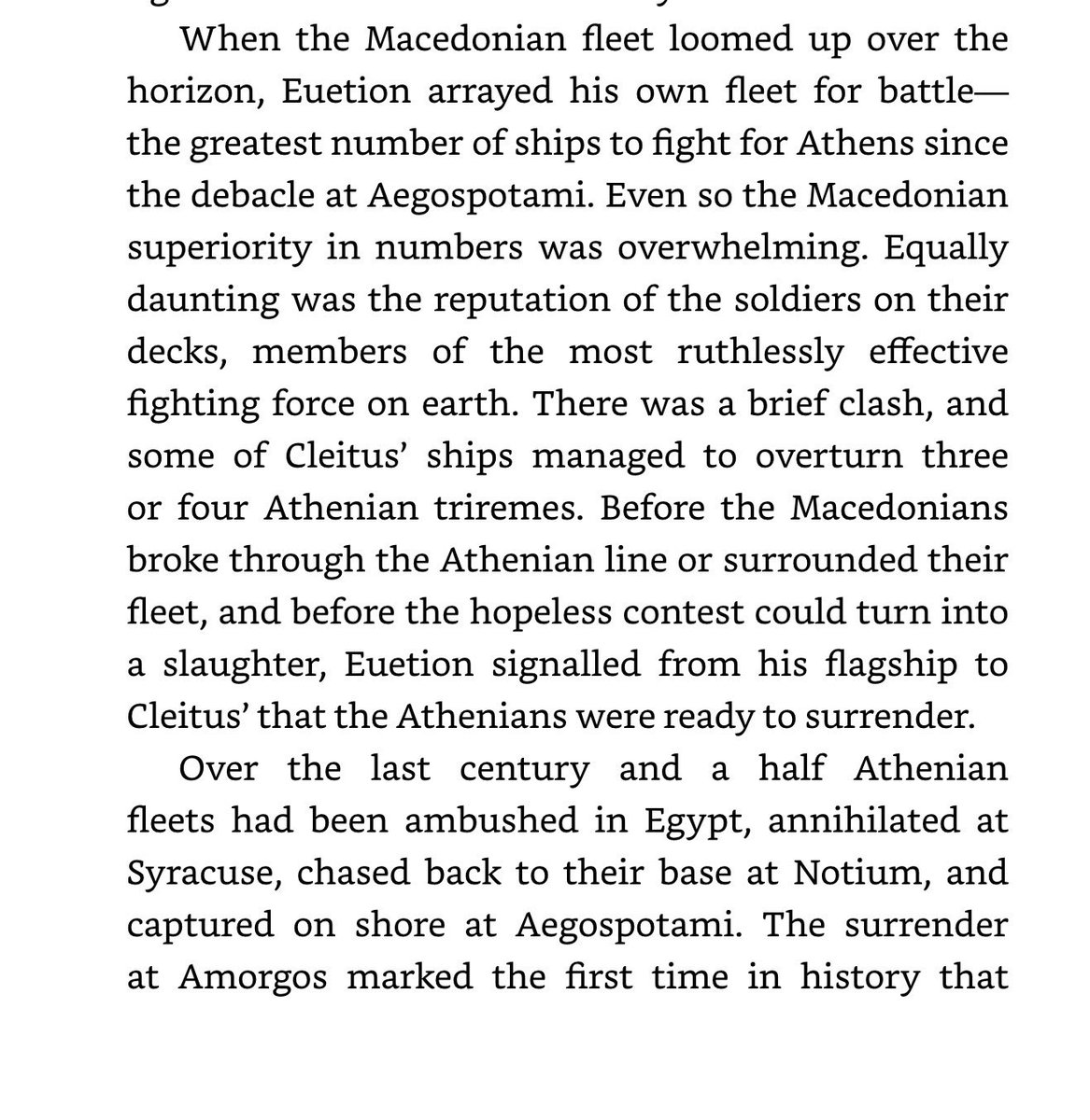 akoz33's tweet image. John R. Hall on the  Athenian surrender at Amorgos and the final end of Athenian freedom.