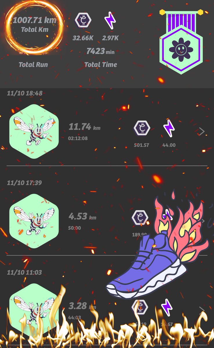 cryptobloushka's tweet image. 🔥 HIT THE 1000 KM MILESTONE TODAY on @The_Life_Bomb ! 🔥

Honestly, I never thought I’d walk this much in my life. Yet here I am, crossing the 1000 km mark 💥
The craziest part? I’m actually loving it.

Today alone: 19.5 km in 3h50
and 860 $CAT earned, worth about $90 right now…