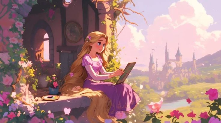 softlymagicall's tweet image. Rapunzel✨