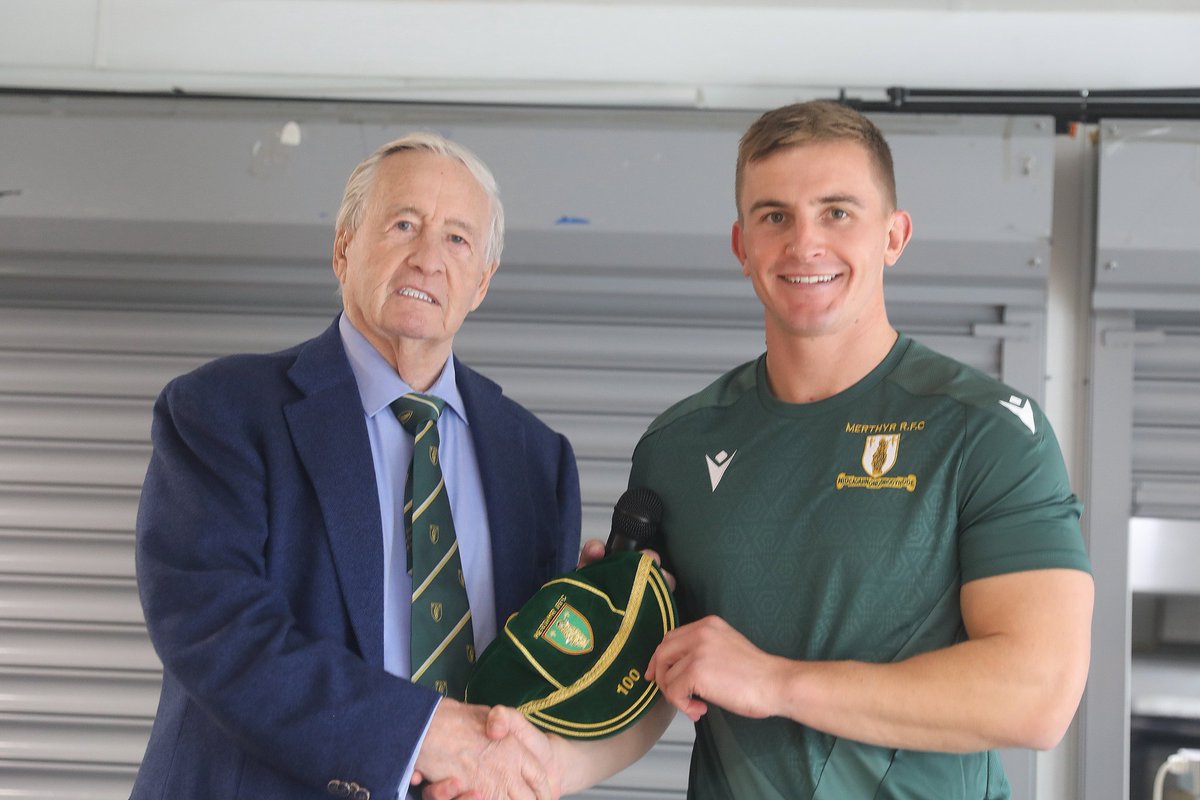 One Hundred 💯  Club

Congratulations to Jack Perkins &amp; James Soanes, both receiving their #100ClubCap from our Patron Sir Stanley Thomas this afternoon. 

A brilliant achievement from two young men, pivotal to our success in recent years. Well done both 👌🏻

#TeamIronmen🤍💚💛