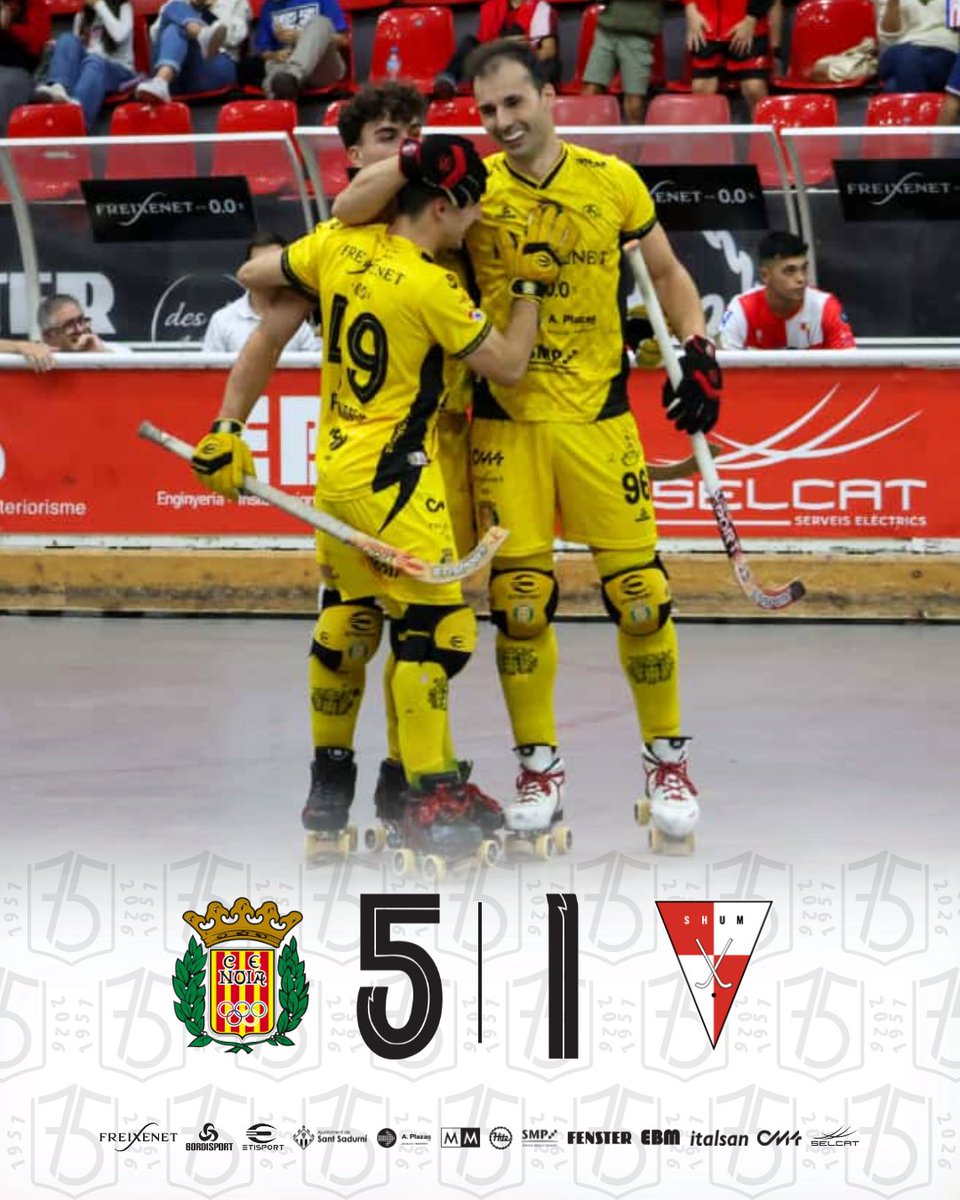 | #OKLiga |

✅ A la tercera va la vençuda! Victòria del Noia Freixenet en la visita del SHUM Frit Ravich a l'Ateneu! (5-1)

🎯 Gelmà (amb un hattrick), Curtiellas i Costa s'han repartit els gols cavistes.

📸 <a href="/eevapee/">Eva Pe</a> 
#somADNoia
#SantSadurí