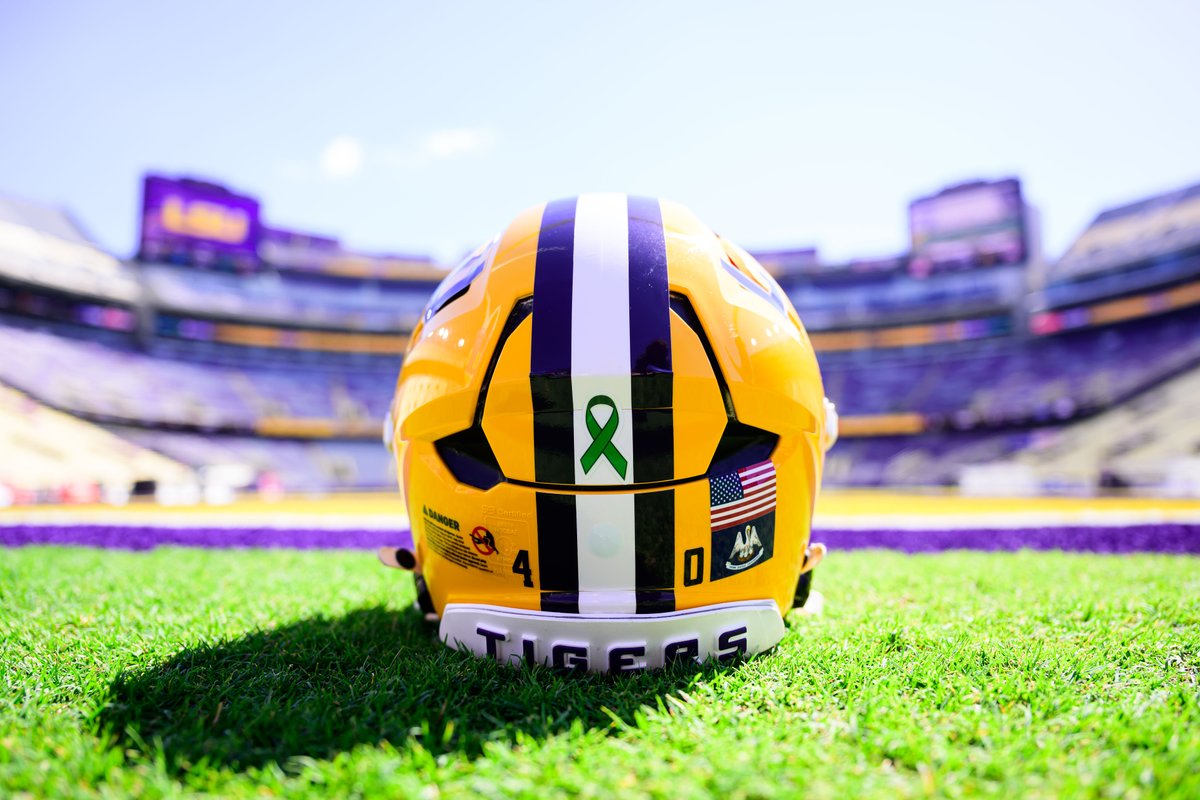 LSUfootball's tweet image. A Tribute for Mental Health Awareness 💚