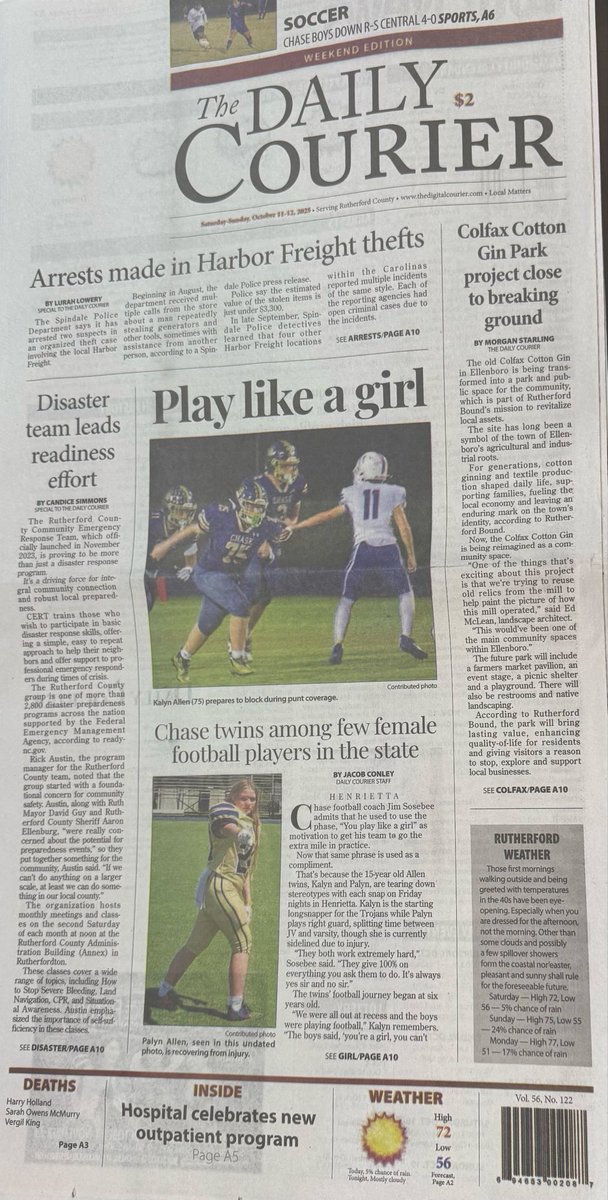 Honored to be featured in the Daily Courier! Every milestone reminds me why I started. Still the same passion. Still the same drive. Huge thanks to the Daily Courier for reaching out and highlighting me and my sister on the front page in this morning’s paper! 

-&gt;