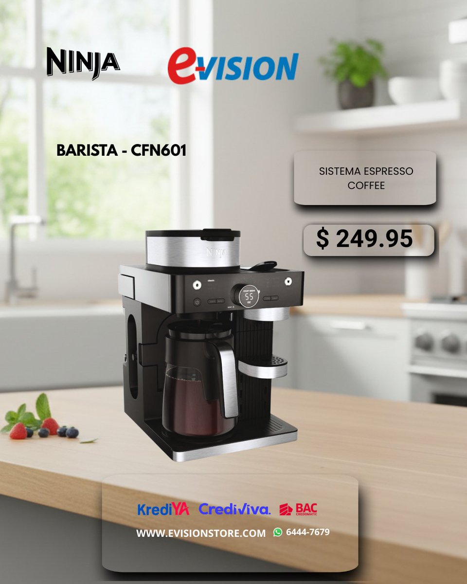 evisionstore's tweet photo. ¡Haz que cada momento en tu cocina cuente con Ninja! Licúa, fríe,  prepara café o crea tus postres favoritos con facilidad y estilo. ¿Listo  para llevar tu cocina al siguiente nivel? https://t.co/YoBDyEEXCE