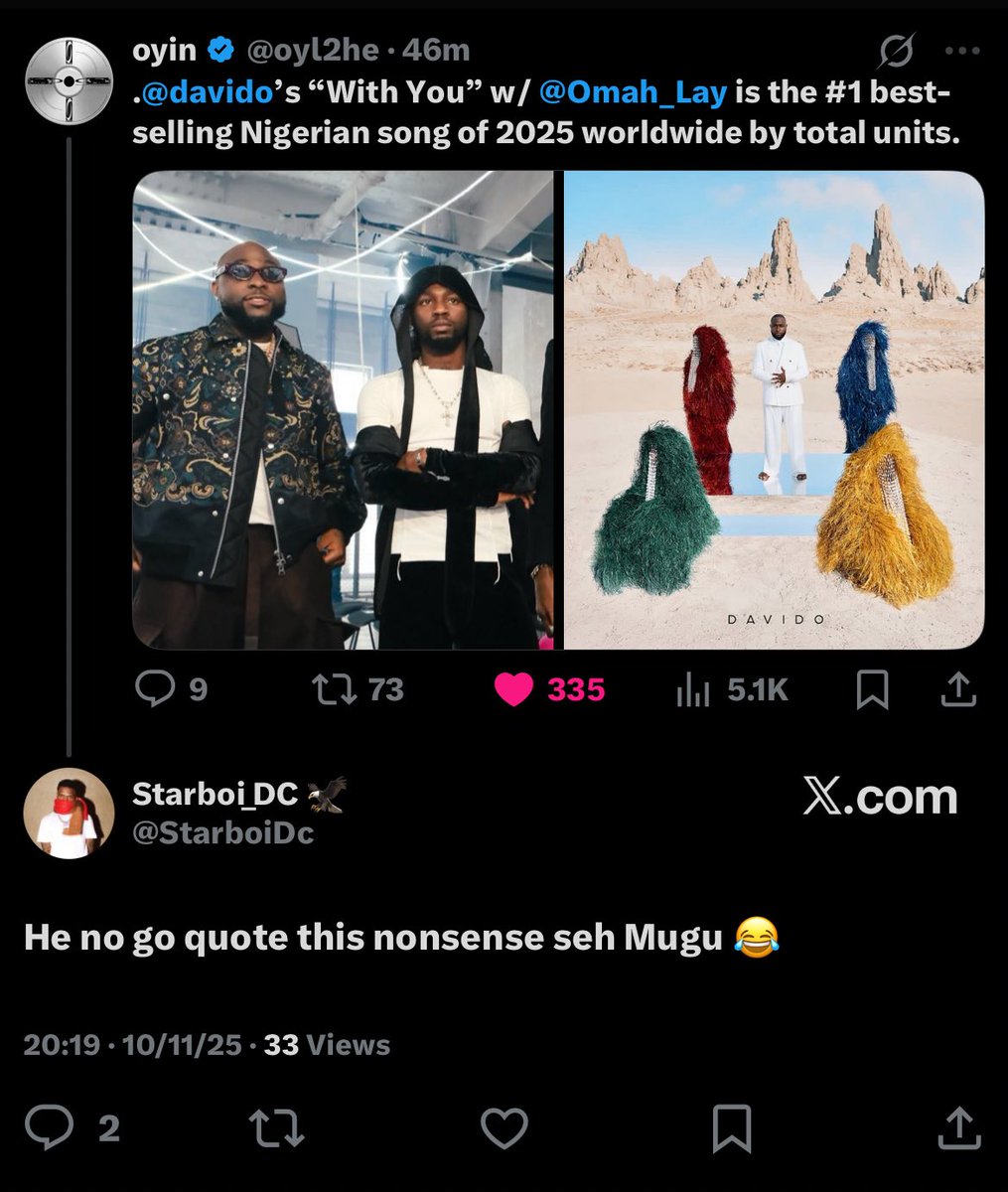 oyl2he's tweet image. “man no be God o” 😂😂😂

he don run delete 🤣🤣