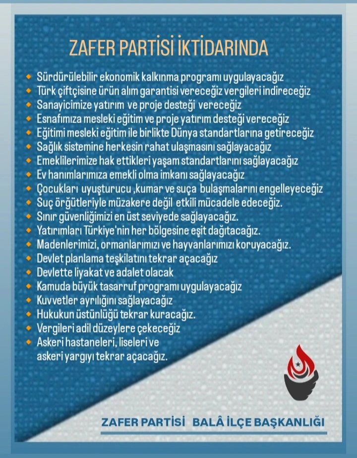 ZAFER PARTİSİ İKTİDARINDA
