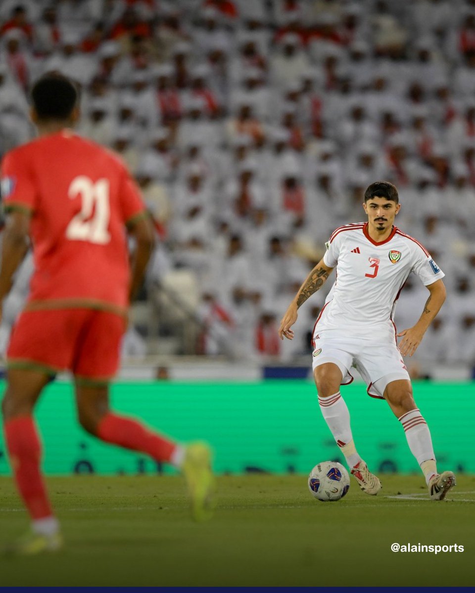 AlAinSports's tweet image. فاز منتخب #الإمارات على شقيقه العماني بهدفين مقابل هدف، ضمن منافسات الملحق الآسيوي لتصفيات #كأس_العالم 2026، بهدفين مقابل هدف 🇦🇪

أقيمت المباراة على ملعب &quot;جاسم بن حمد&quot; في دولة قطر، وشهدت تسجيل ماركوس ميلوني وكايو فرنانديز هدفي الإمارات 🏟️

بهذه النتيجة تصدر منتخب الإمارات جدول…