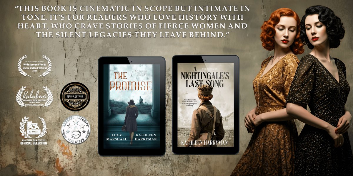 KathleenHarrym1's tweet image. &quot;There’s an almost musical rhythm to her writing, and yet she never shies away from the brutality and moral complexity of war.&quot;

#KU #Kindle #Paperback

 Nightingale&apos;s Last Song: buff.ly/aIX7QAB 

The Promise: buff.ly/0qZXdSw 

#HistFic #HistoricalFiction #WWII
