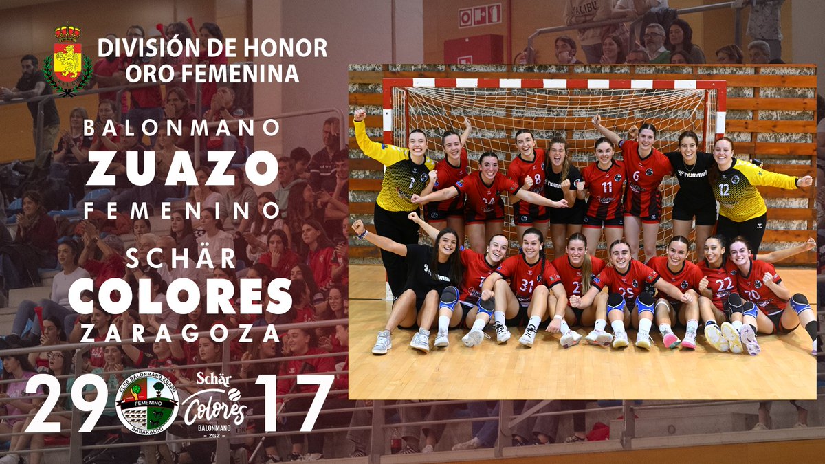 CbmZuazo's tweet photo. 🏆 #DHOroFem J3
📌 Gorostiza - Barakaldo
🆚️ @CbmZuazo 29-17 @cbmcolores 
🎙 Victoria contundente de nuestras #GuerrerasZuazotarras en un encuentro serio e intenso ante un voluntarioso rival! Gran partido para deleite de nuestro público! 👏👏👏
#ConstruyamosElCamino
#ZuazoGara https://t.co/syYmlaXVq7