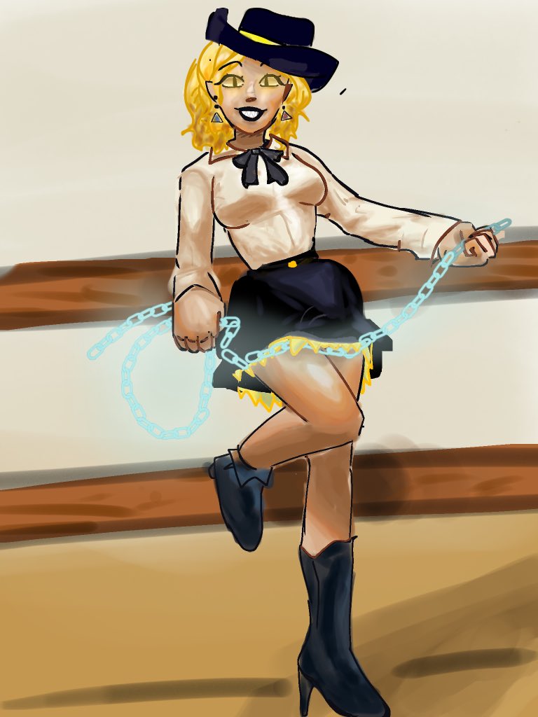unonauksuss's tweet photo. Day 11: bill (belle) in my favorite fashion style
#Billtober2025 #BillCipher #bellecipher #cowgirl #digitalart https://t.co/ZIEH9hg0w4