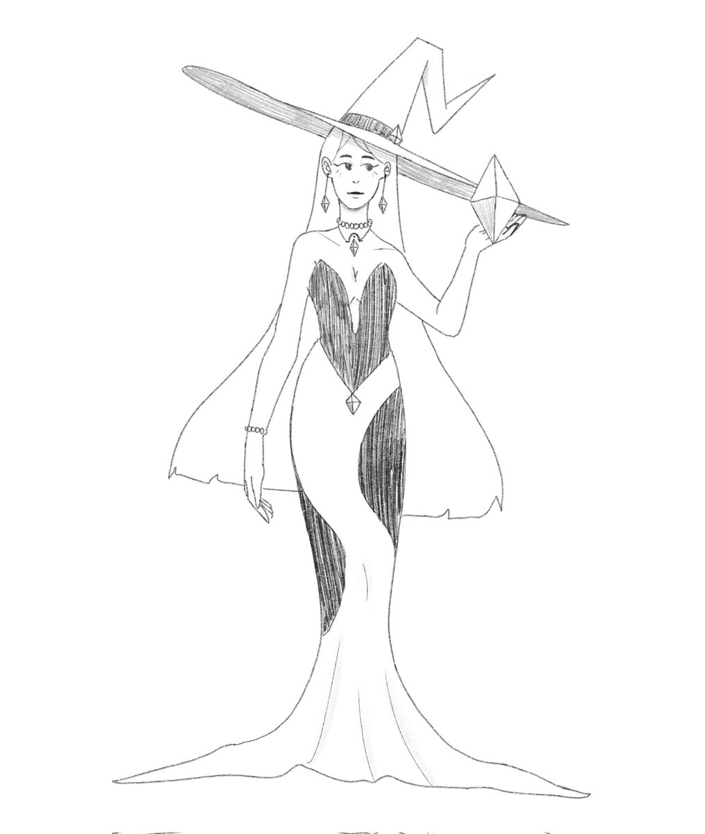 Mermaicheu's tweet photo. Bring the diamonds out 💎
•
•
•
#witch #dimonds #shinny #inktoberday11 #witchtober #inktober2025 #magical #sketch #magical #witchy #whimsical #drawing #illustration #digitalart https://t.co/gSNaaAnxeo
