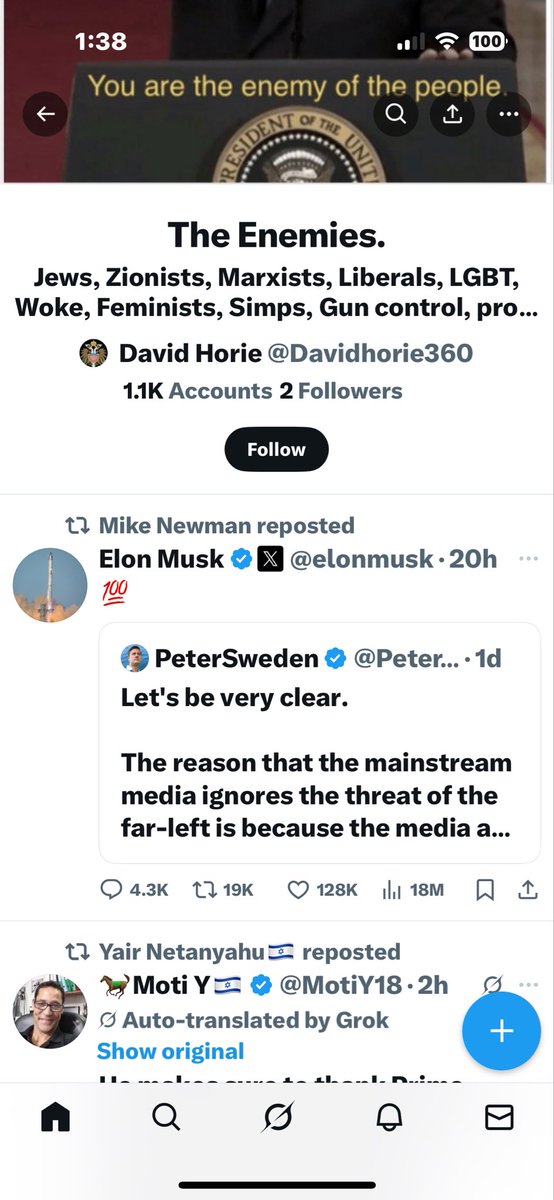 Actsout's tweet image. Can you believe this hateful ass,  @Davidhorie360 put me on his enemies list? He’s pretty brave behind a keyboard but these are the beta males who got their ass kicked all the time in school.