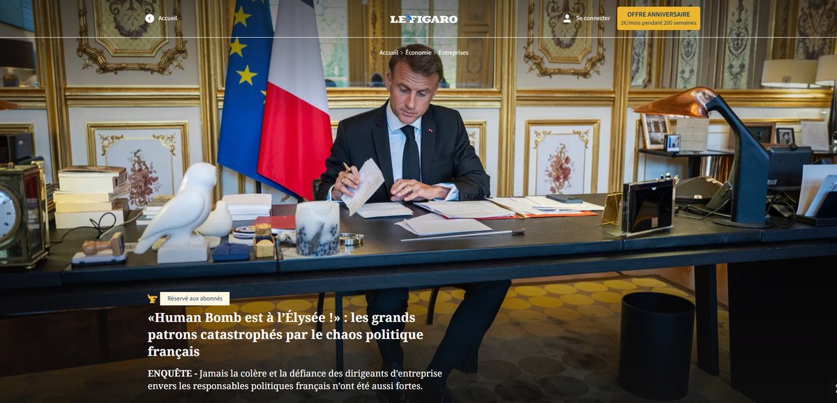 <a href="/Amb_Francji/">La France en Pologne 🇫🇷🇪🇺</a> Panie <a href="/EdePoncins/">Etienne de Poncins</a> !

Może lepiej wysłać🇵🇱 ogrodnika aby wyplenił złą "zieleń"  we Francji ?

„Bomba ludzka jest w Pałacu Elizejskim!”: francuscy pracodawcy przerażeni chaosem politycznym we Francji"
⬇️ <a href="/Le_Figaro/">Le Figaro</a> 
lefigaro.fr/societes/human…