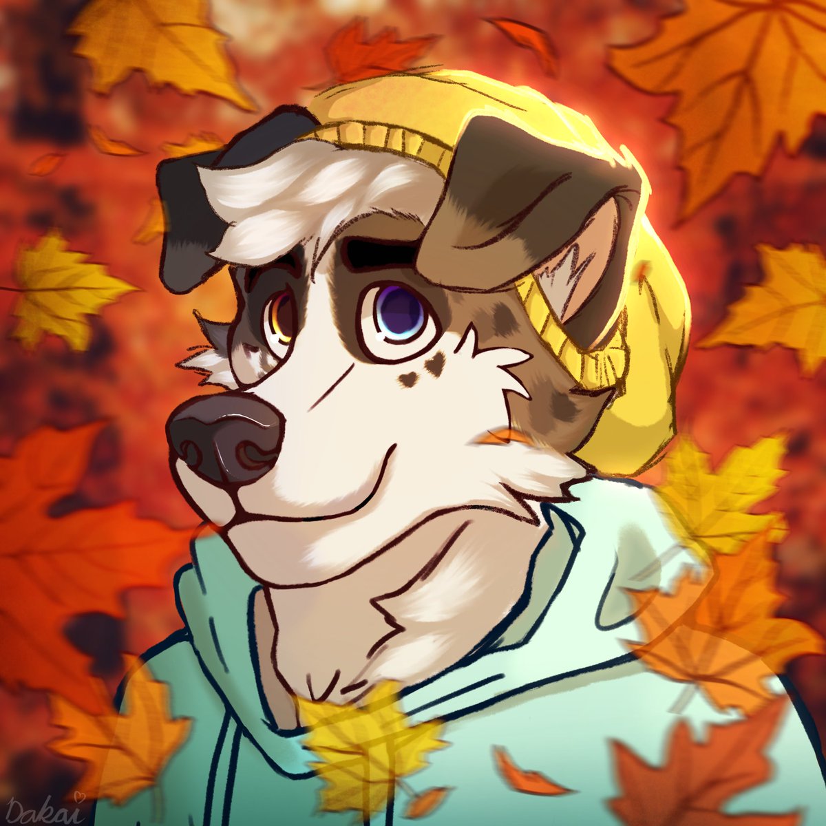 My favorite season 🥰🍂🐶

Bday gift from <a href="/DakaiWolf/">Dakai 🔜 ANE</a> 🥺