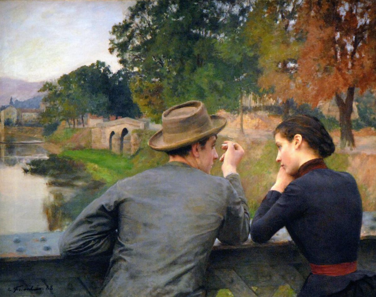 “Her şey geçer, sonbahar kalır içimizde” 

Ressam Emile Friant 1888 tarihli Aşıklar (Sonbahar Akşamı)