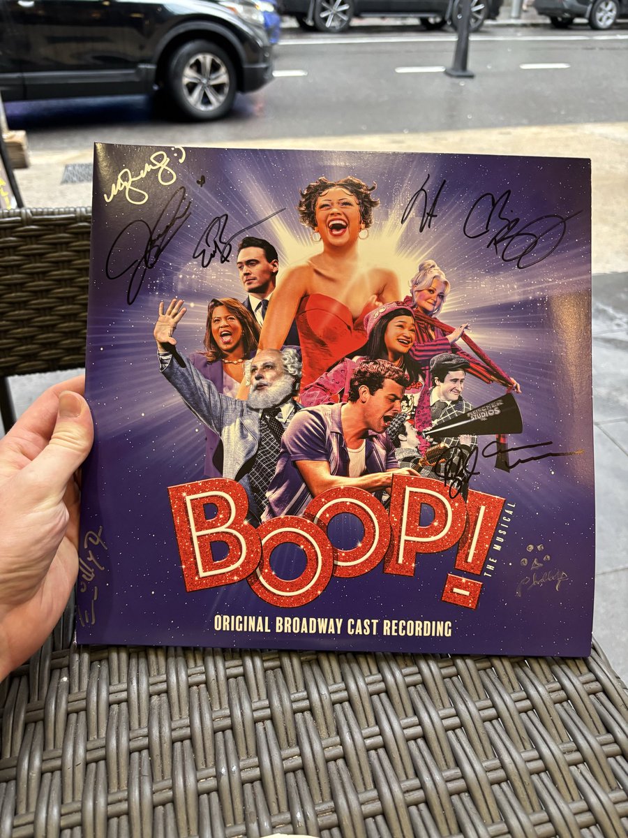 ryancaseydance's tweet photo. @jasmineamyr Thank you (the only words I could stammer out at the Museum of Broadway) for signing my vinyl today and absolutely making my day!! #booptroop forever ❤️ https://t.co/axaJqmVvTM
